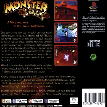 Monster Racer (EU) box cover back